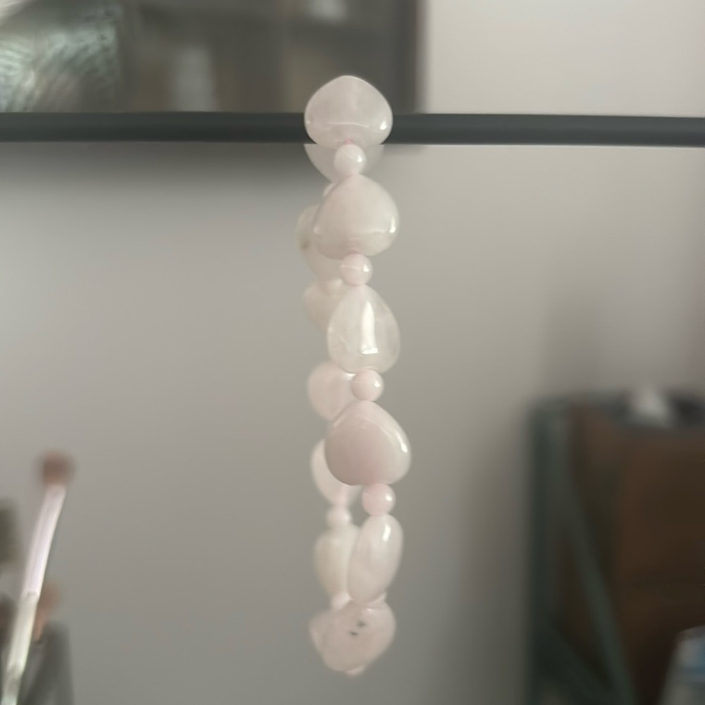 Rose Quartz heart bracelet